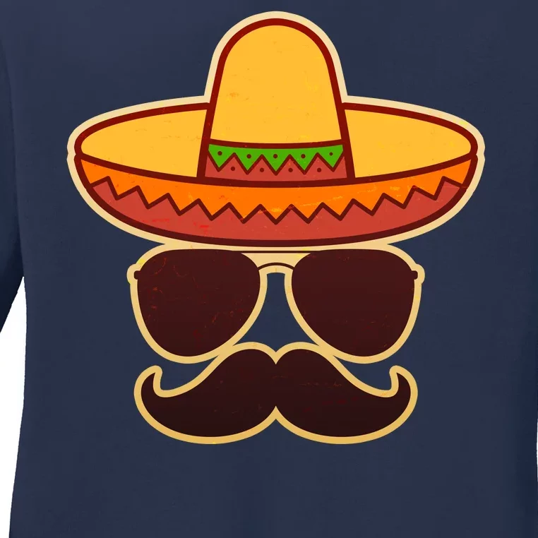 Cinco De Mayo Sombrero 'Stash Ladies Long Sleeve Shirt