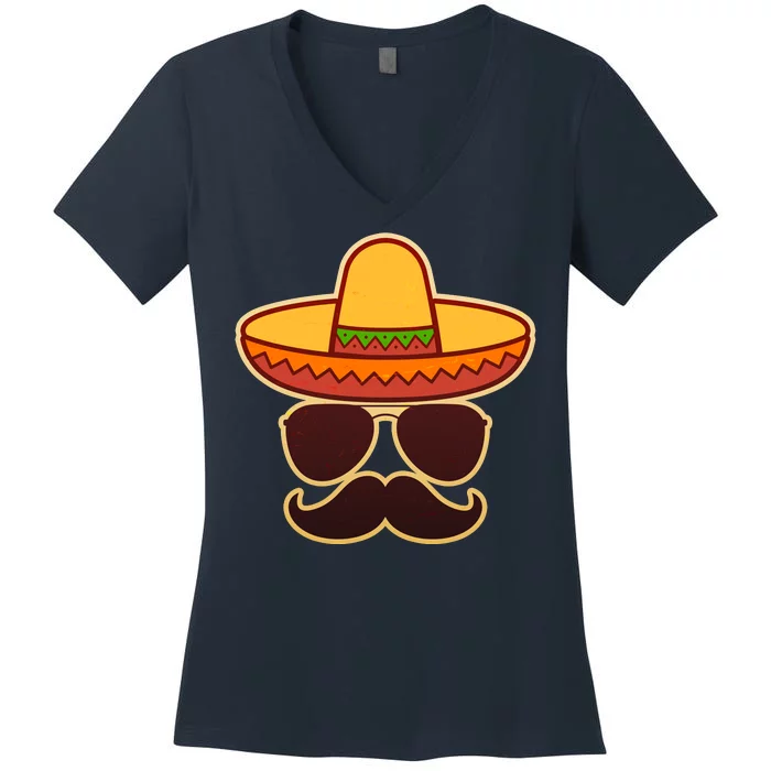 Cinco De Mayo Sombrero 'Stash Women's V-Neck T-Shirt