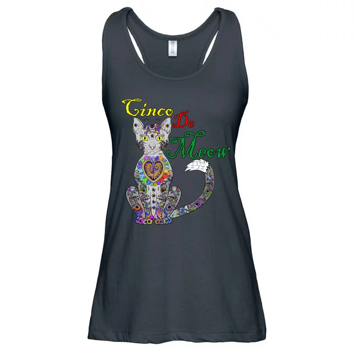 Cinco De Meow Funny Mexican Cat Ladies Essential Flowy Tank