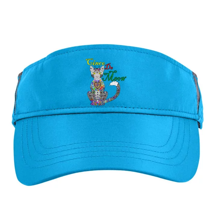 Cinco De Meow Funny Mexican Cat Adult Drive Performance Visor