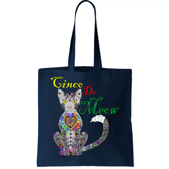 Cinco De Meow Funny Mexican Cat Tote Bag