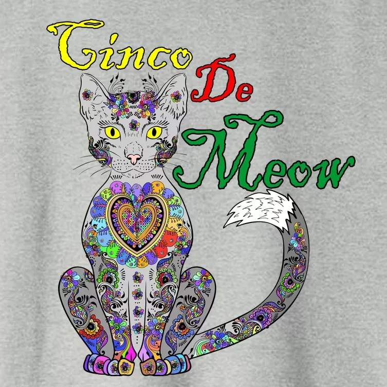 Cinco De Meow Funny Mexican Cat Women's Crop Top Tee