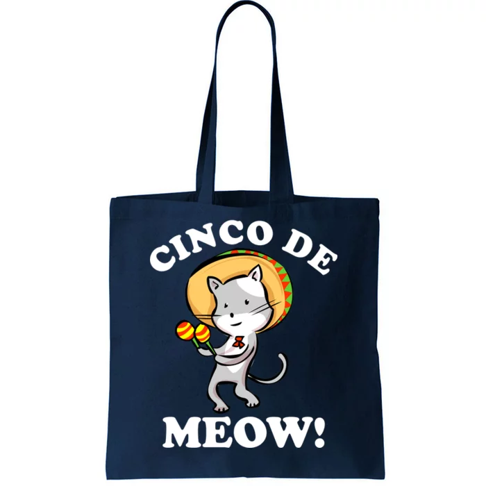 Cinco De Meow! Mayo Funny Mexican Cat Tote Bag