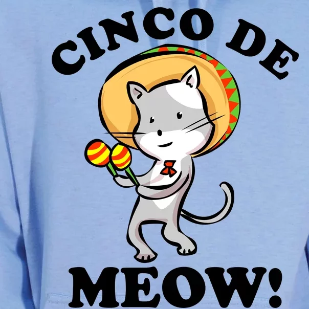 Cinco De Meow! Mayo Funny Mexican Cat Unisex Surf Hoodie