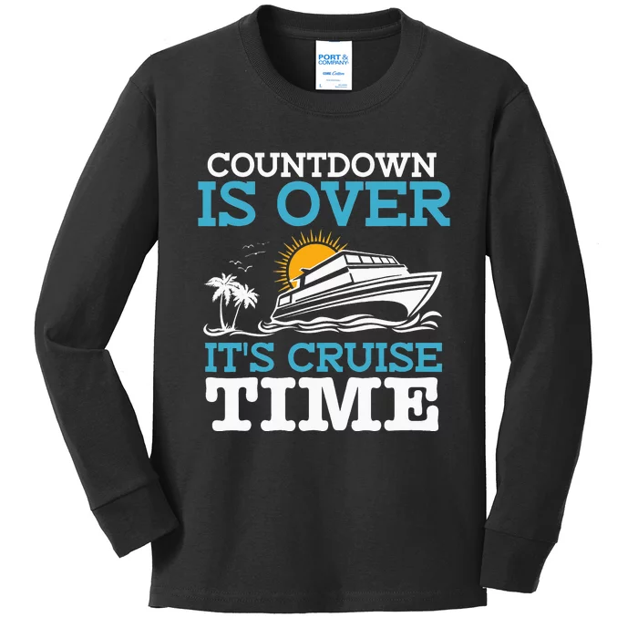 Countdown Is Over It's Cruise Time Cruising Lover Cruiser Kids Long Sleeve Shirt