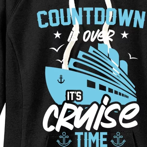 Countdown Is Over Its Cruise Time Critic Pirate Gift Women's Fleece Hoodie