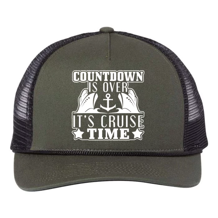 Countdown Is Over Its Cruise Time Holiday Gift Retro Rope Trucker Hat Cap