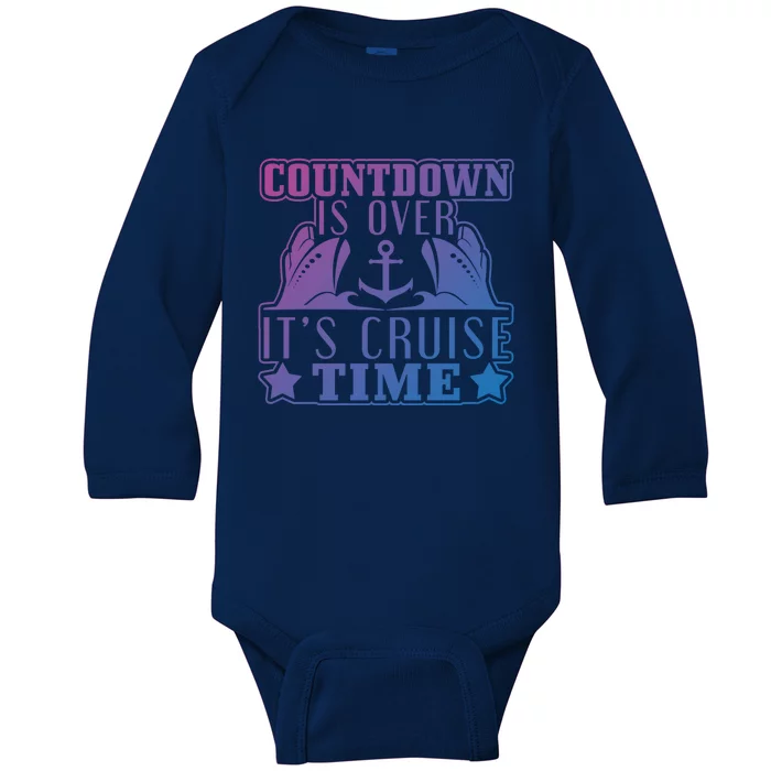 Countdown Is Over Its Cruise Time Holiday Gift Baby Long Sleeve Bodysuit