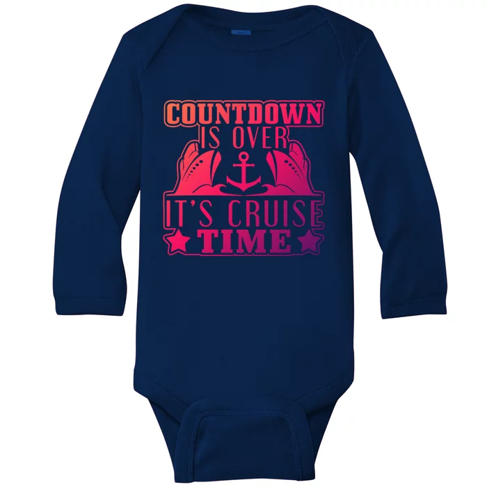 Countdown Is Over Its Cruise Time Holiday Gift Baby Long Sleeve Bodysuit