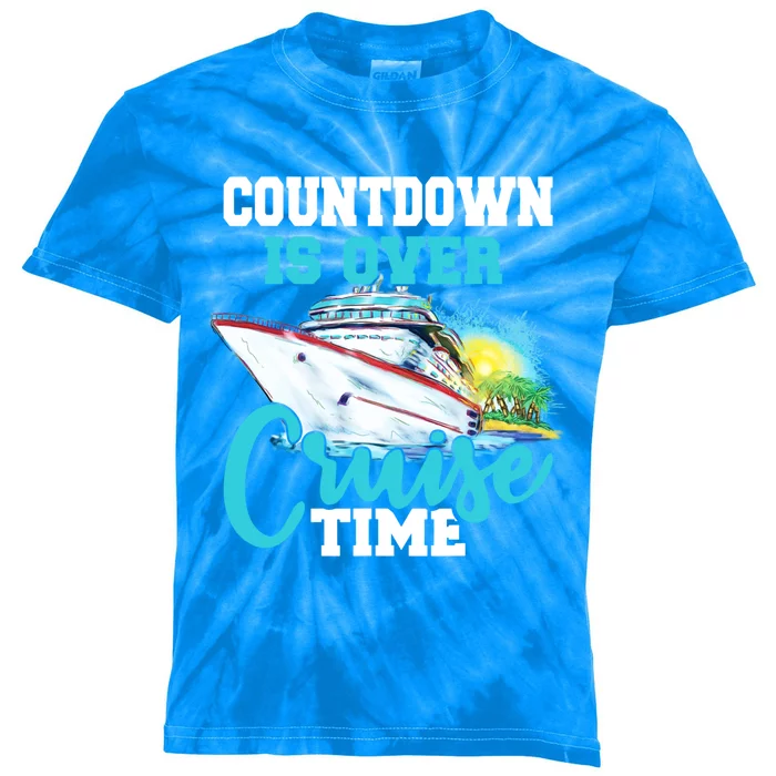 Countdown Is Over Its Cruise Time Cruising Lover Great Gift Kids Tie-Dye T-Shirt