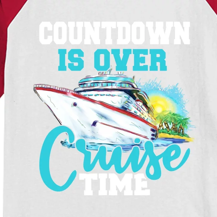 Countdown Is Over Its Cruise Time Cruising Lover Great Gift Kids Colorblock Raglan Jersey