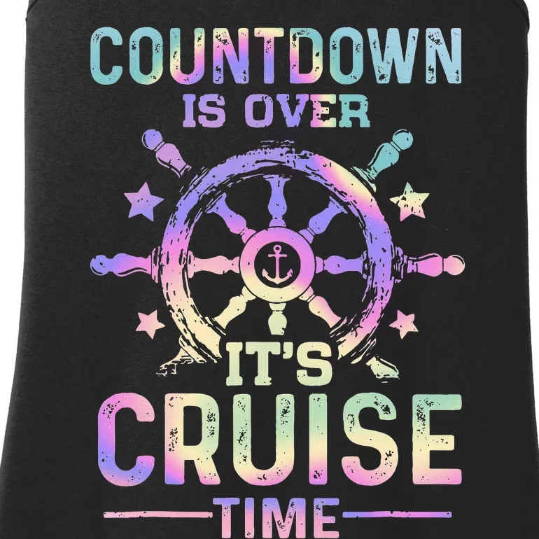 Countdown Is Over It's Cruise Time Funny Boat Cruising Ladies Essential Tank