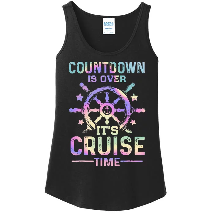 Countdown Is Over It's Cruise Time Funny Boat Cruising Ladies Essential Tank