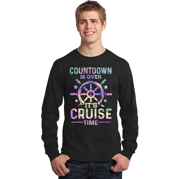 Countdown Is Over It's Cruise Time Funny Boat Cruising Tall Long Sleeve T-Shirt