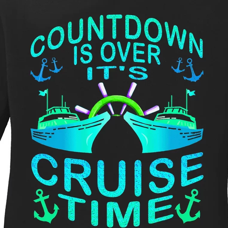 Countdown Is Over It's Cruise Time Cruising Lover Cruiser Ladies Long Sleeve Shirt