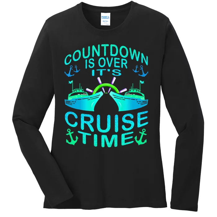 Countdown Is Over It's Cruise Time Cruising Lover Cruiser Ladies Long Sleeve Shirt