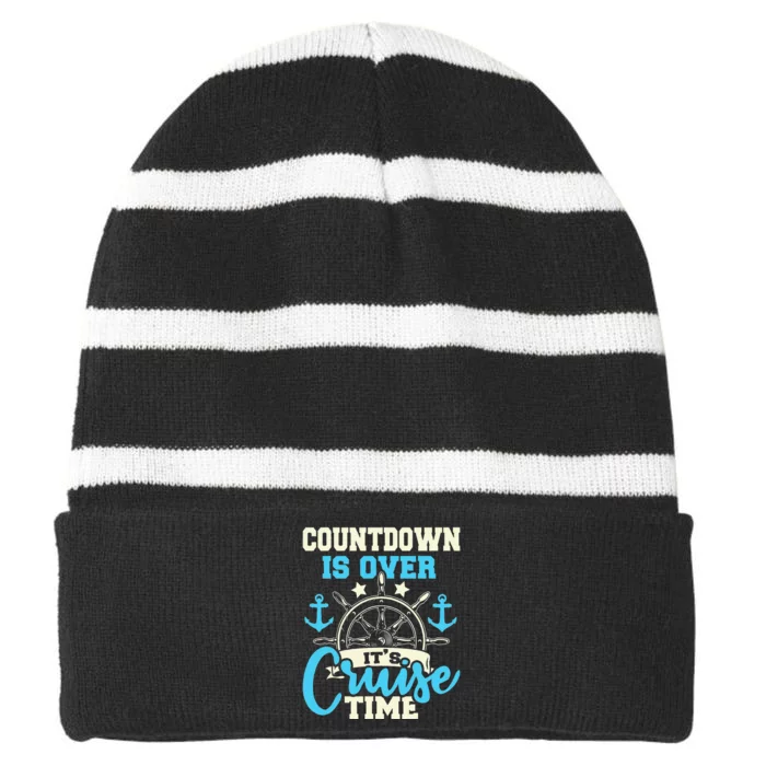 Countdown Is Over Its Cruise Time Cruising Lover Cruiser Striped Beanie with Solid Band