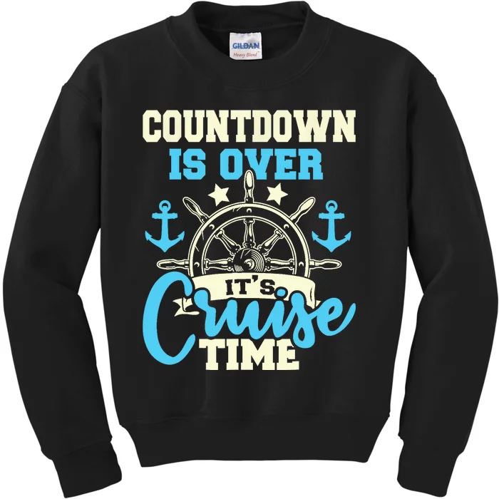 Countdown Is Over Its Cruise Time Cruising Lover Cruiser Kids Sweatshirt