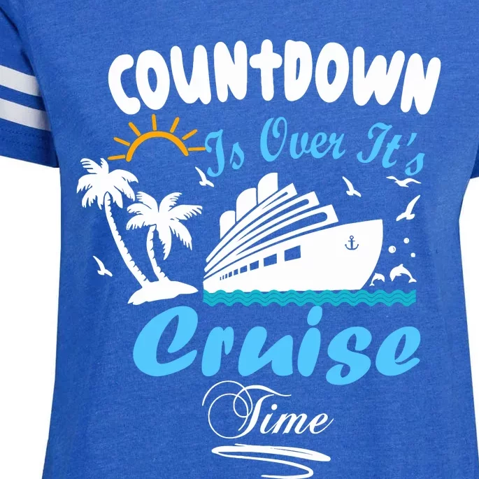 Countdown Is Over ItS Cruise Time Family Cruise Enza Ladies Jersey Football T-Shirt