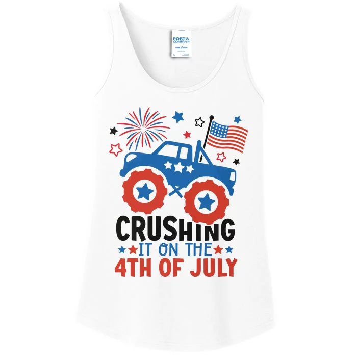 Crushing It On The 4th Of July Ladies Essential Tank