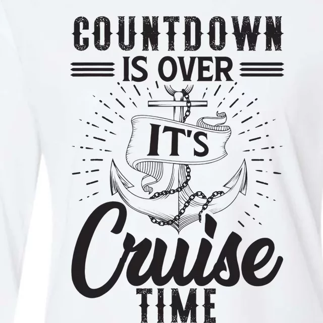 Countdown Is Over It's Cruise Time Funny Family Cruising Womens Cotton Relaxed Long Sleeve T-Shirt