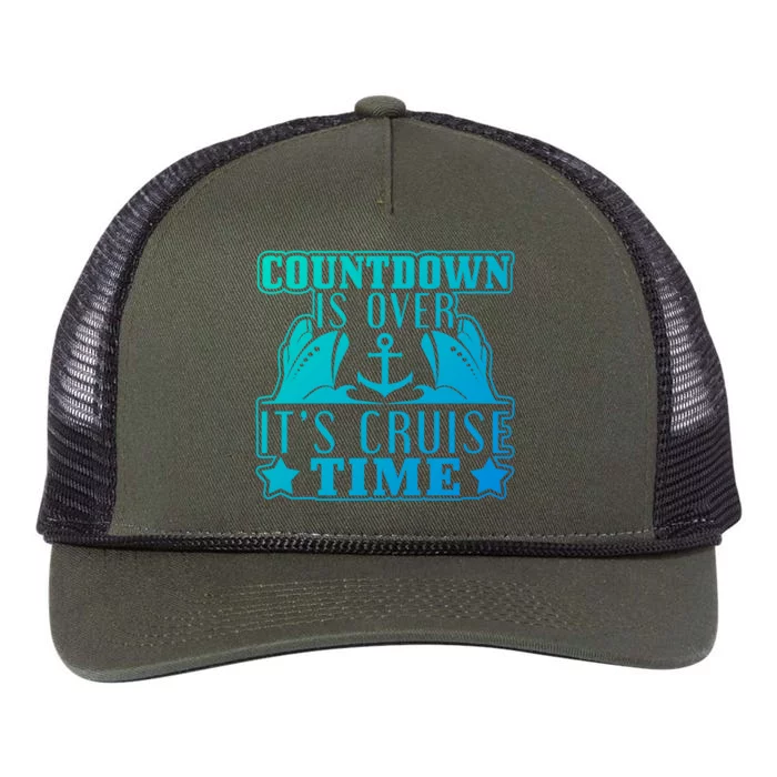 Countdown Is Over Its Cruise Time Holiday Gift Retro Rope Trucker Hat Cap