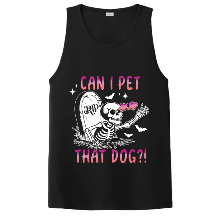 Can I Pet That Dog Skeleton Halloween Performance Tank