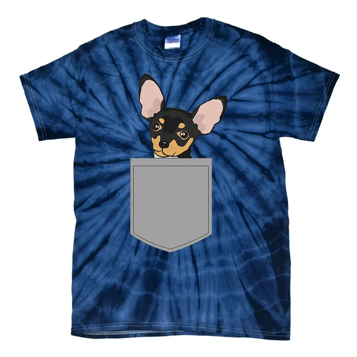 Chihuahua In Pocket Design Chiwawa Lovers Gifts Tie-Dye T-Shirt