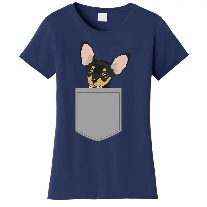 Chihuahua In Pocket Design Chiwawa Lovers Gifts Women's T-Shirt