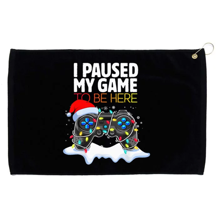 Christmas I Paused My Game To Be Here Funny Gamer Grommeted Golf Towel