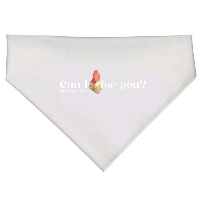 Can I Pray For You Christian Faith Jesus Novelty Design USA-Made Doggie Bandana