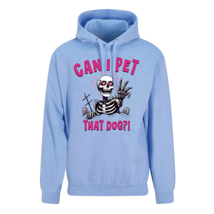 Can I Pet That Dog Skeleton Unisex Surf Hoodie