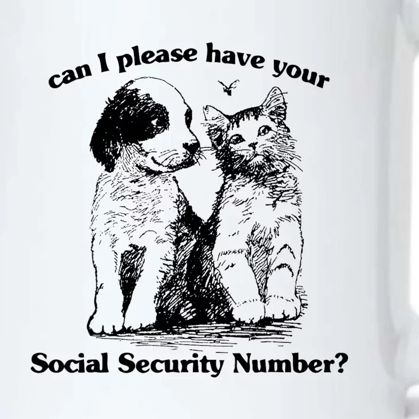 Can I Please Have Your Social Security Number Black Color Changing Mug