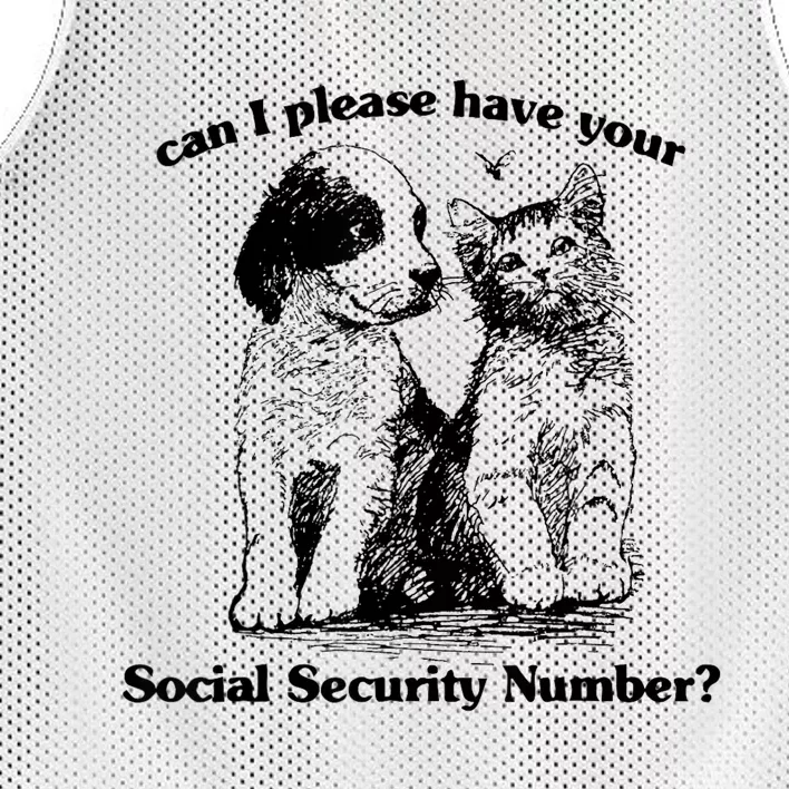 Can I Please Have Your Social Security Number Mesh Reversible Basketball Jersey Tank