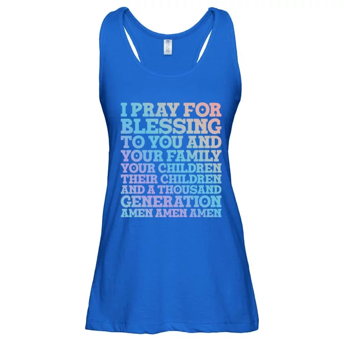 Christian I Pray For Blessings To You And Your Family A Gift Ladies Essential Flowy Tank