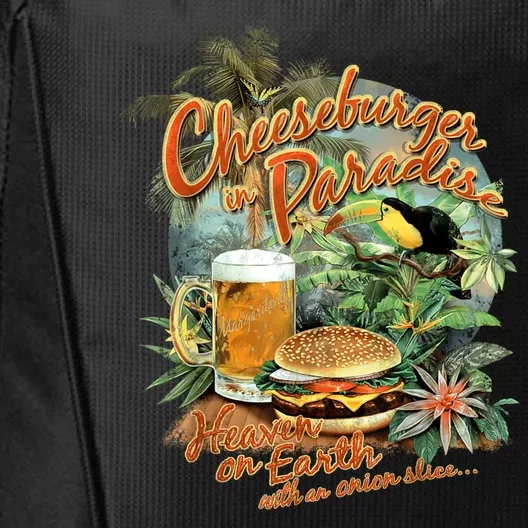 Cheeseburger In Paradise Heaven On Earth Funny Gift City Backpack