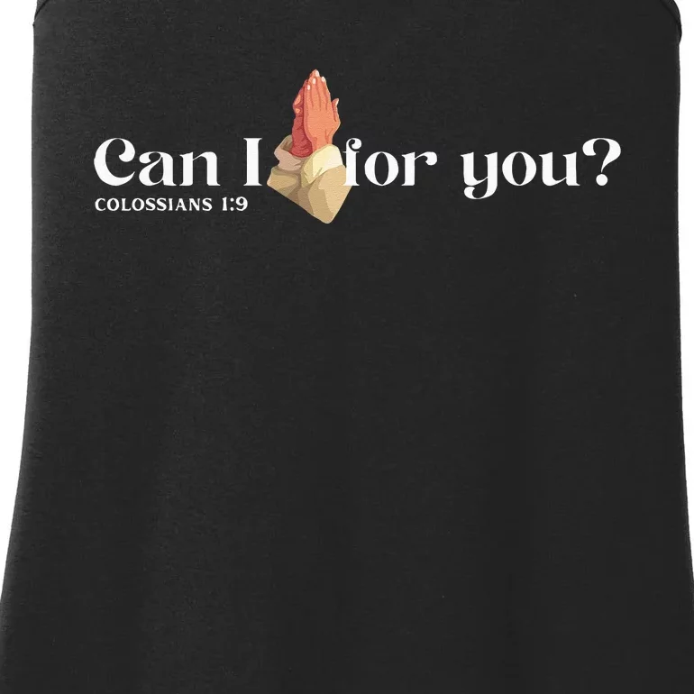 Can I Pray For You Christian Faith Jesus Novelty Design Ladies Essential Tank