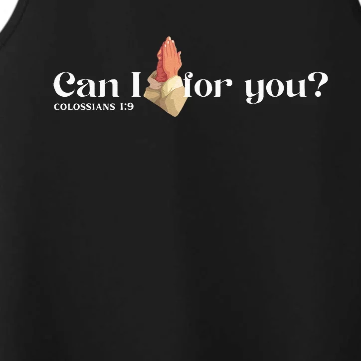 Can I Pray For You Christian Faith Jesus Novelty Design Performance Tank