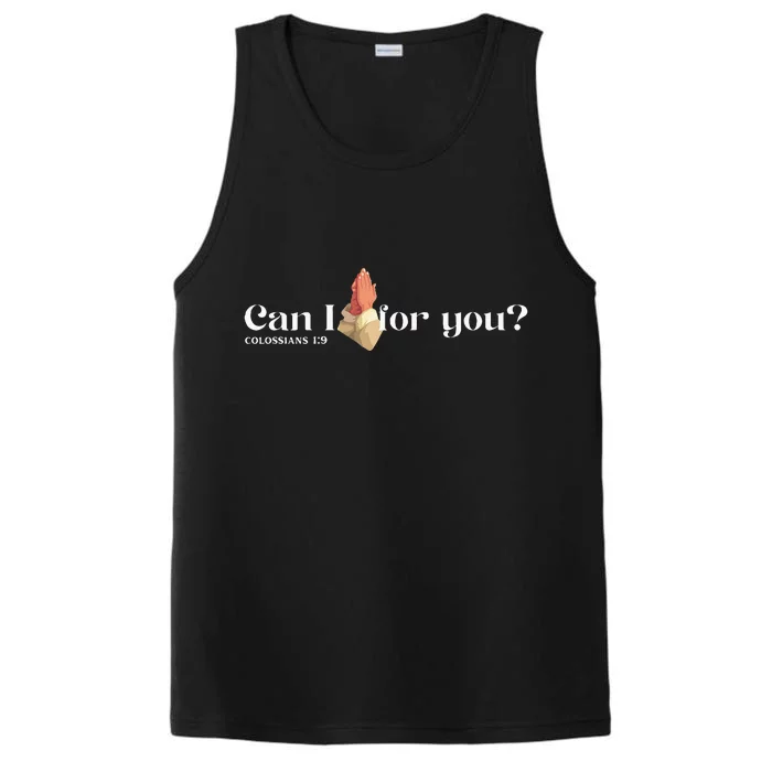 Can I Pray For You Christian Faith Jesus Novelty Design Performance Tank