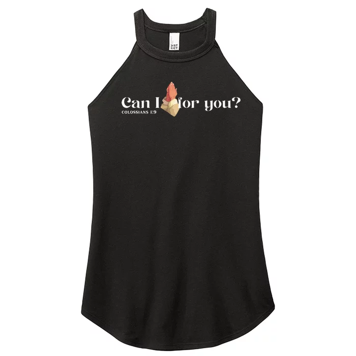 Can I Pray For You Christian Faith Jesus Novelty Design Women’s Perfect Tri Rocker Tank