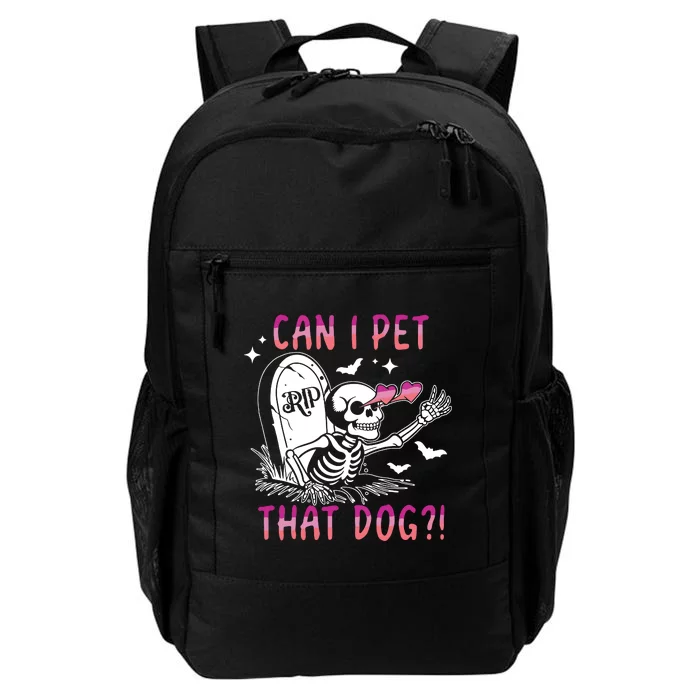 Can I Pet That Dog Skeleton Halloween Daily Commute Backpack