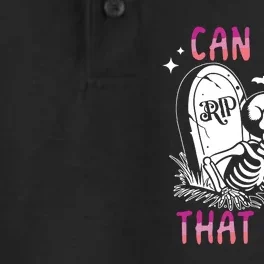 Can I Pet That Dog Skeleton Halloween Dry Zone Grid Performance Polo