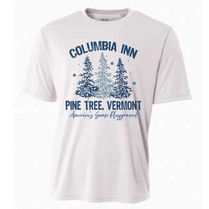 Columbia Inn Pine Tree Vermont Always A White Christmas Cooling Performance Crew T-Shirt