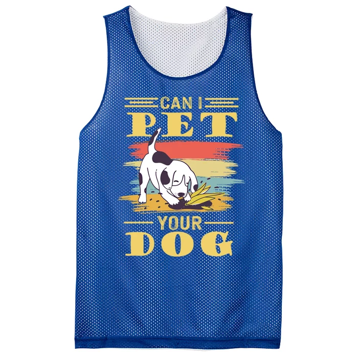 Can I Pet Your Dog Gift Mesh Reversible Basketball Jersey Tank