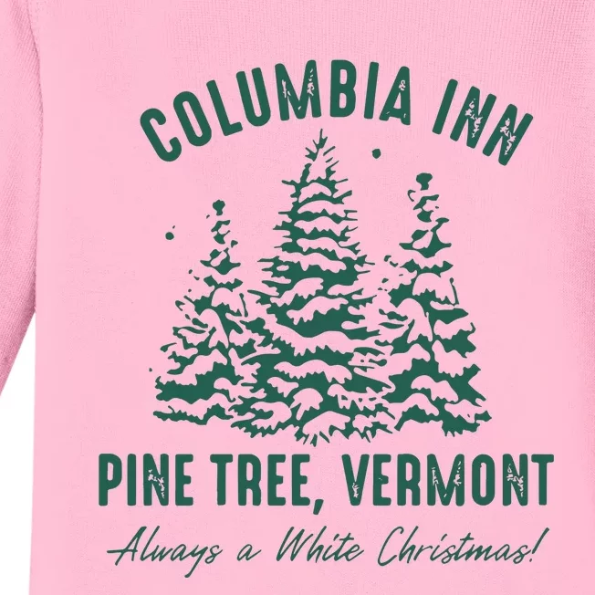 Columbia Inn Pine Tree Vermont Sweatshirt A White Christmas Bing Crosby Baby Long Sleeve Bodysuit