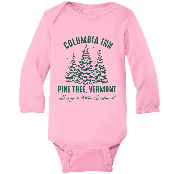 Columbia Inn Pine Tree Vermont Sweatshirt A White Christmas Bing Crosby Baby Long Sleeve Bodysuit