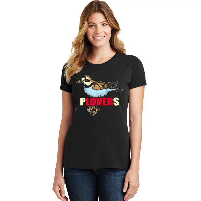 Cute Illustration Piping Plover Love Women's T-Shirt