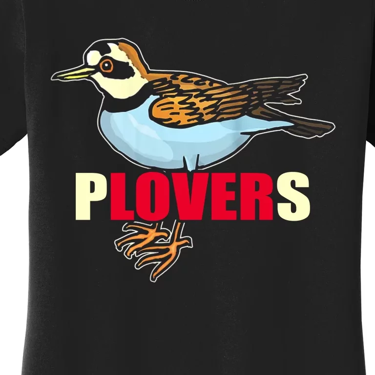 Cute Illustration Piping Plover Love Women's T-Shirt