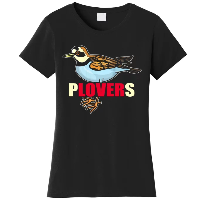 Cute Illustration Piping Plover Love Women's T-Shirt