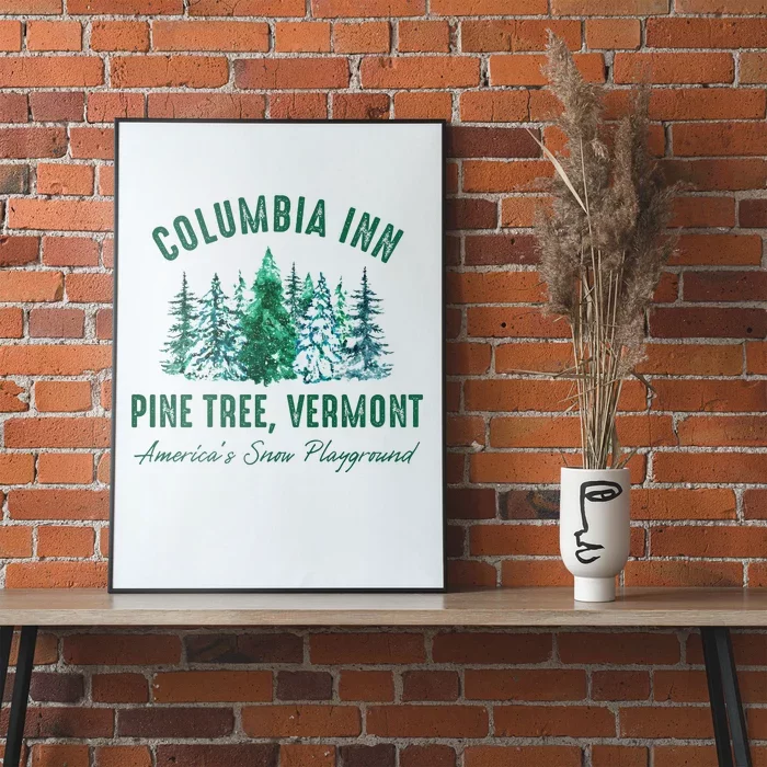 Columbia Inn Pine Tree Vermont Christmas Poster